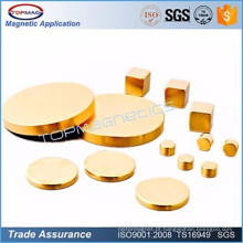 Real Strong High Quality Gold Plated Cylinder Neodymium Magnets for Jewellery
